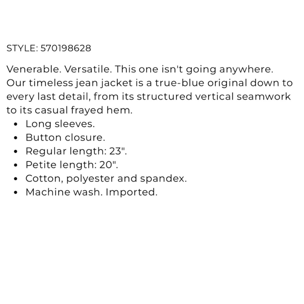 Chico’s Spring Basic Stretch Denim Long Sleeve Xs… - image 7